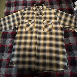 DIXXON Black and Cream Plaid Shirt